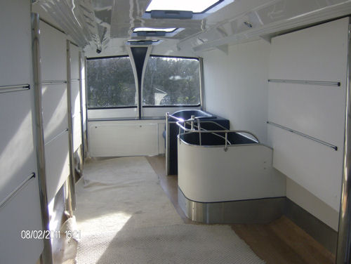 Art Bus top deck to front. Conversion by Qualiti Conversions 01489 783622. www.qualiticonversions.com